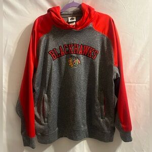 Blackhawks Gray and Red Men's Hoodie Size XL 46-48